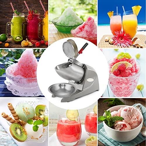 KOFOHON Elektrischer Eisrasierer Maschine,Eisbrecher Eiszerkleinerer,Elektrisch Ice Crusher Machine,Ice Shaver Schnee Maschine Für Haushalt & Handel.(Small)