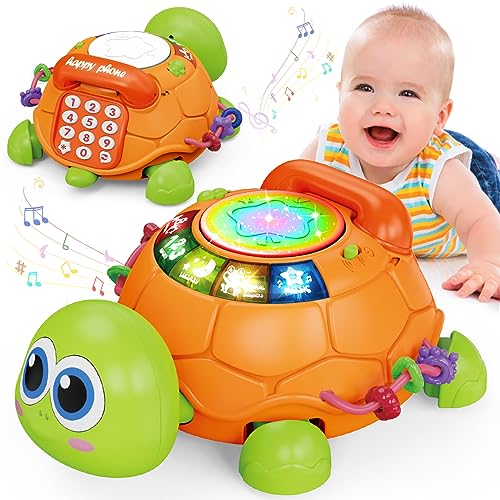 Image of Baby Toys 6 to 12 Months, Musical Turtle Crawling Baby Toys for 12-18 Month, Early Learning Educational Toy with Light & Sound, Birthday Toy for Infant Toddler Boy Girl 7 8 9 10 11 month 1-2 Year Old