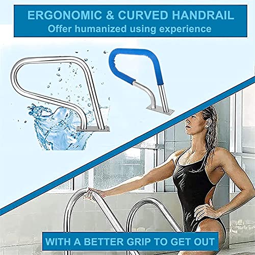 Barandal para piscina acero inoxidable 81x57 cm miniatura 6