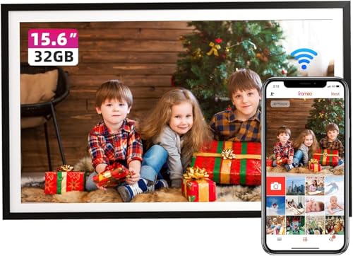 Catálogo para Comprar On-line pantalla digital más recomendados. 41 Aorpdd 15.6 Pulgadas Portaretratos Digital WiFi Marco de Fotos Digital con HD IPS Pantalla Táctil, Almacenamiento de 32 GB Smart Marco Digital, Comparta Imagen y Videos a Través...