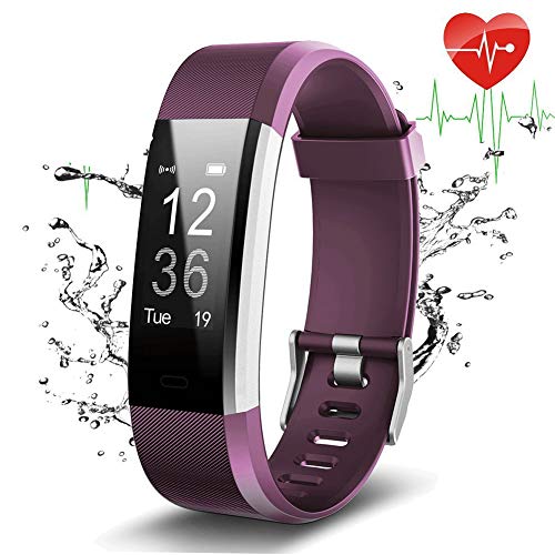 REDGO Fitness Tracker, Activity Tracker Watch with Heart Rate Monitor Waterproof IP67 Fitness Watch,Sleep Monitor Step Counter Pedometer Smartwatch for Women Men Call SMS Push for iOS Android Phone