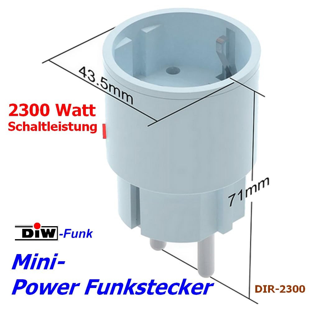 PI-720 Intertechno Funk-Sparset 4x Funkstecker DIW-Funk + wetterfester Handsender