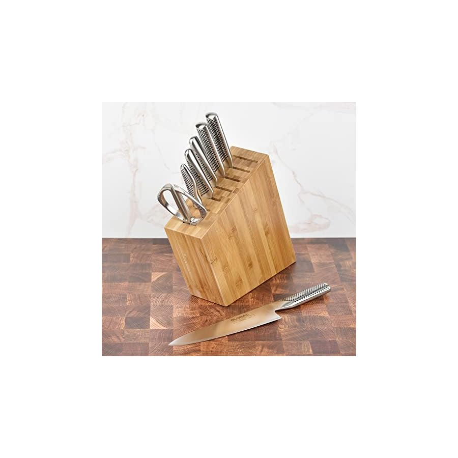 Global-8-Piece-Knife-Set-with-Bamboo-Block Global 8 Piece Knife Set with Bamboo Block