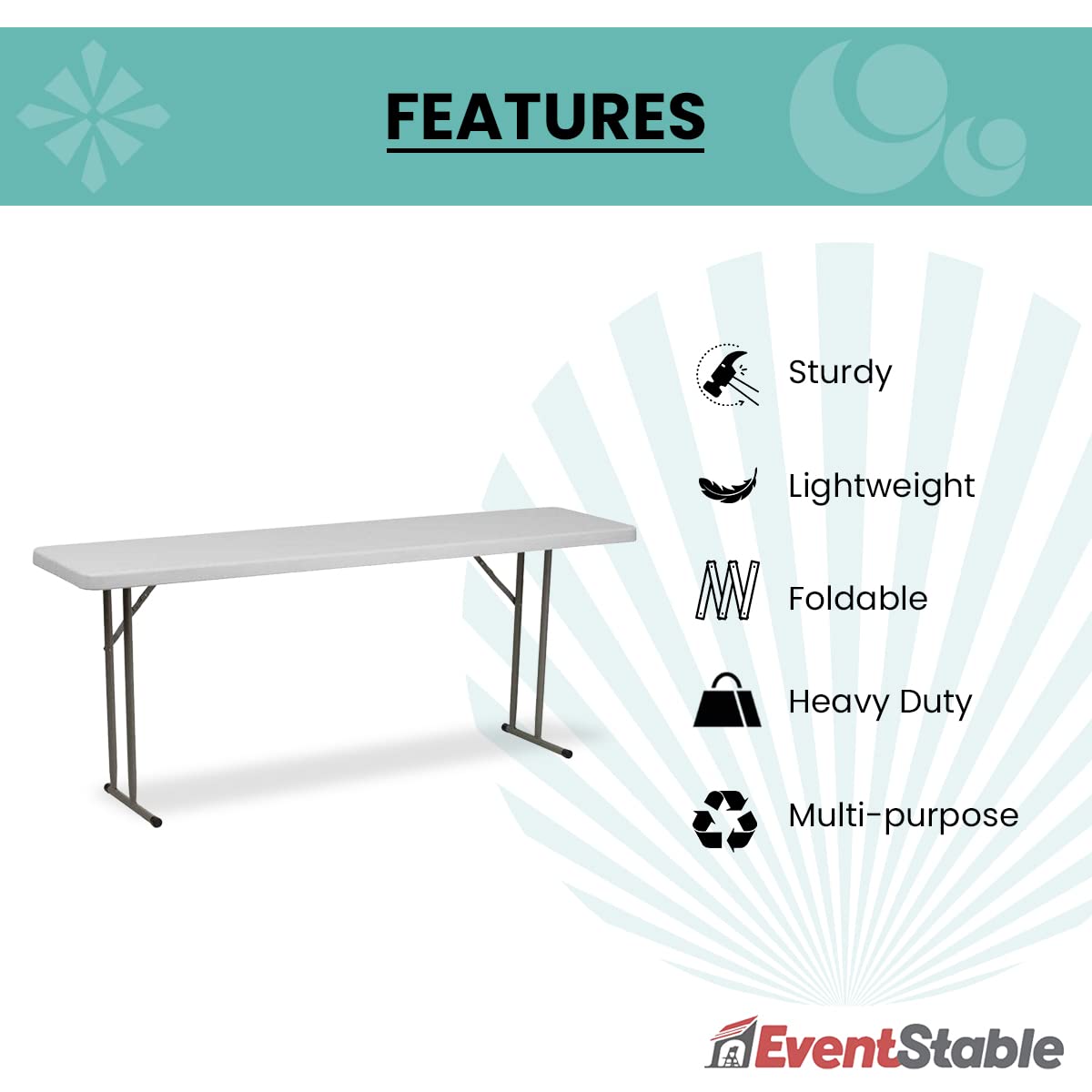 Amazon.com: EventStable Titan Series Plastic Folding Table