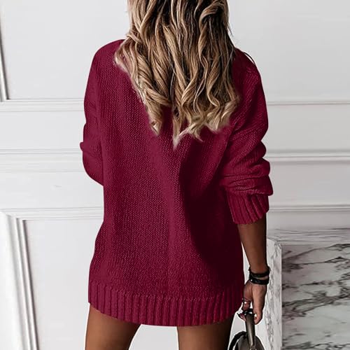 Cable Knit Sweater Women Business Casual V Neck Long Sleeve Knit Sweater - image 2