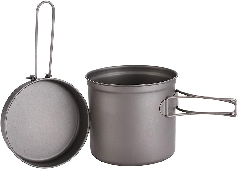 1100ml Cookware Set Ultralight Pot Frying Pan Outdoor Camping Bowl Cup Picnic