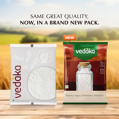 Image of Amazon Brand - Vedaka Tapioca Sago (Sabudana), Medium 500 g