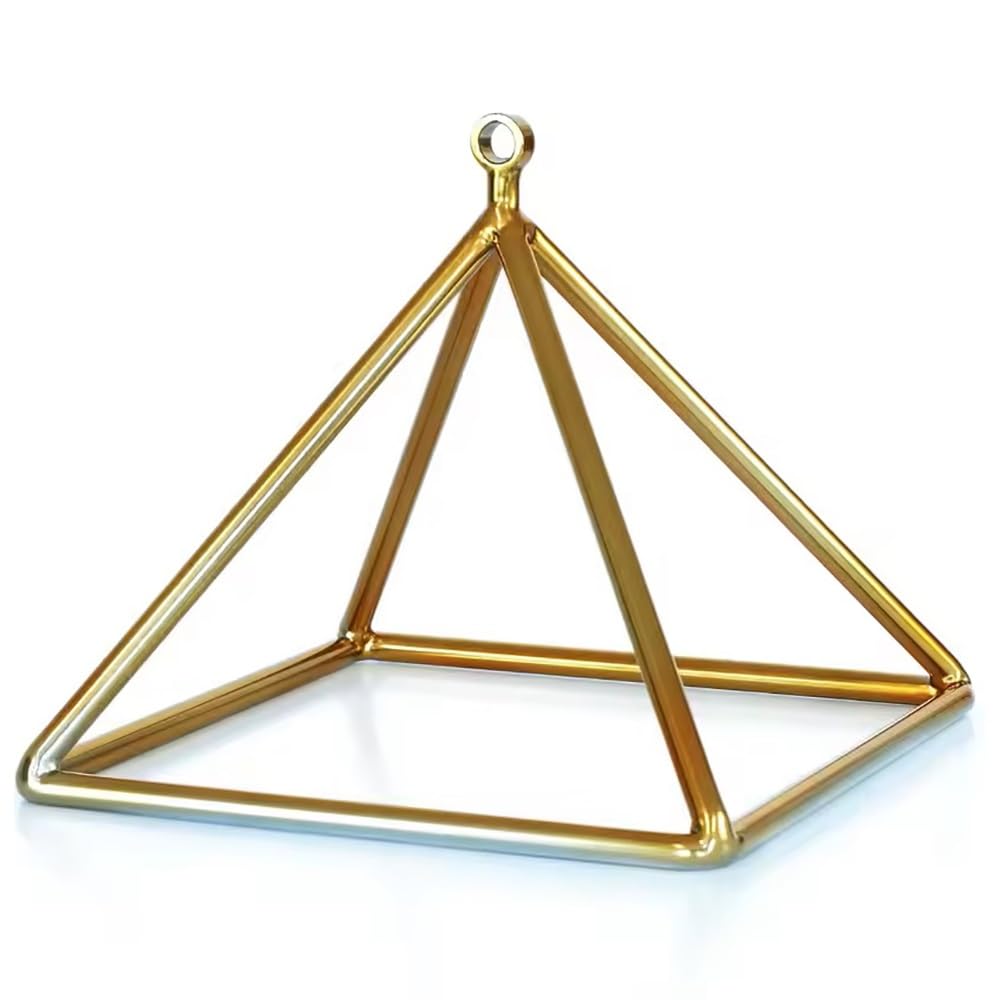 Piramide di Cristallo di Quarzo, Potente Strumento di Terapia del Suono Energetico, for Meditazione di Guarigione Sonora, con Percussore di Cristallo(6 inch)