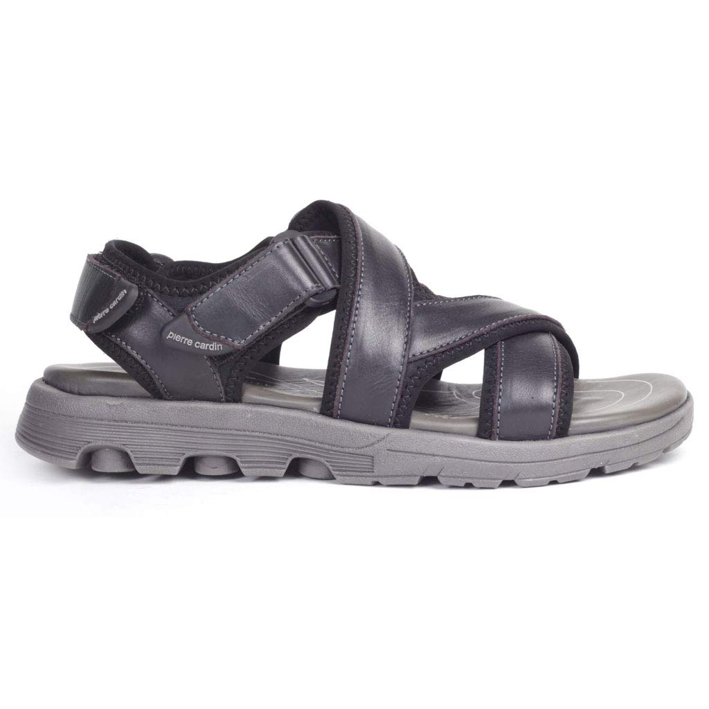 Pierre Cardin Mens PC1014 Black Leather Sandal (B08H9NSXB7) Amazon Price History, Amazon Price Tracker
