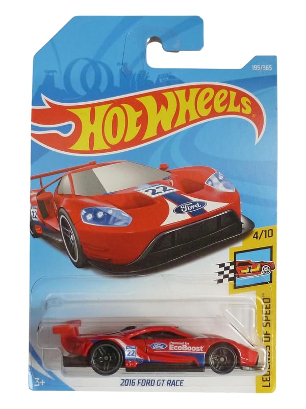 Image of Hot Wheels 2016 Ford GT Race Legends of Speed Ages 3 and Up 195 /365 (Red)