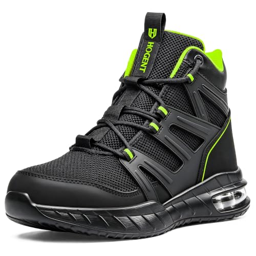Hogent Steel Toe Boots for Men, Cushioned Safety Work Shoes - image 1