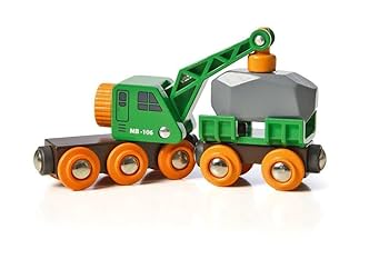 Amazon.com: BRIO World 33698 - Clever Crane Wagon Set - 4