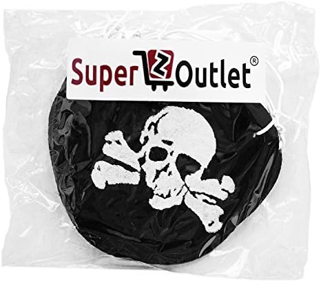 Super Z Outlet Black Felt Pirate Captain Eye Patches Skull Crossbones for Children Party Favors and Costume Prop (24 Pack)