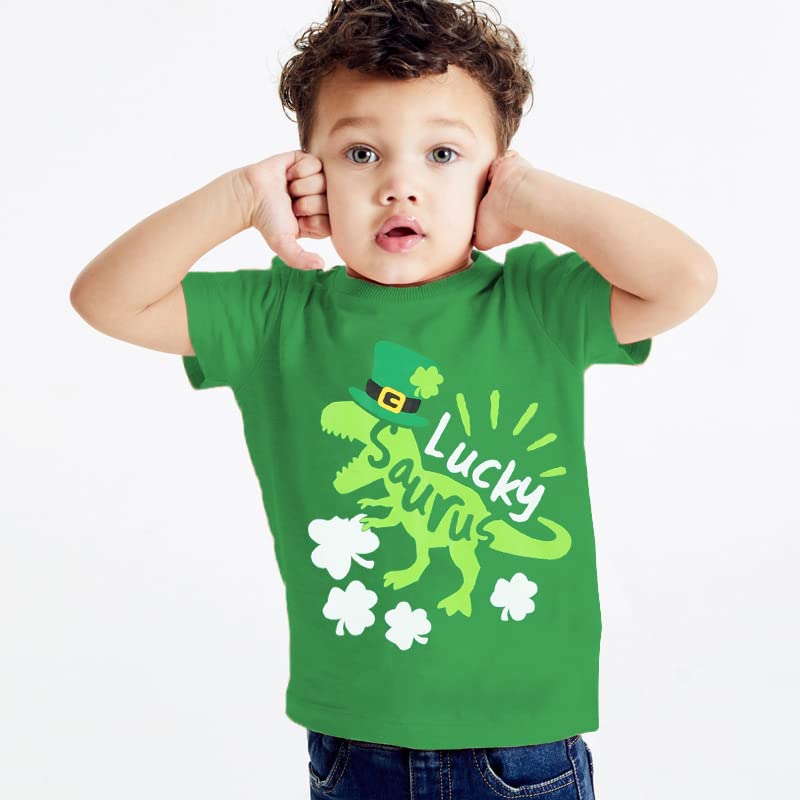 Toddler Boys Girls T-Shirt St. Patrick's Day Shirt Shamrock Kids Irish Clover Tie Tee Tops2