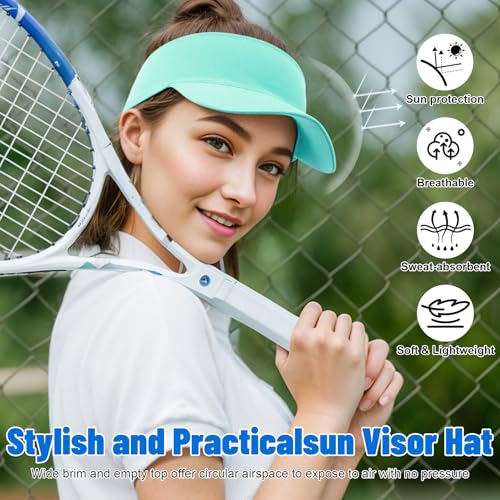 Image of Sukeen Cooling Stretchy Visor Free Size Cool Hat with UV Protection Brim Peak Vizor for Golf,Tennis,Cycling,Running