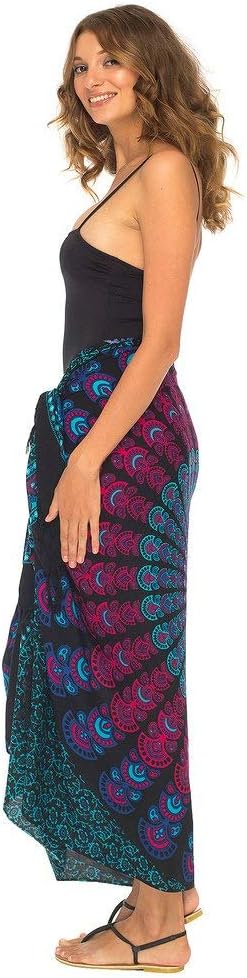 SHU-SHI Sarong Wraps for Women Long Beach Cover ups Pareo Bathing Suit Wrap Skirt Mandala Sarongs Coverup - Image 3
