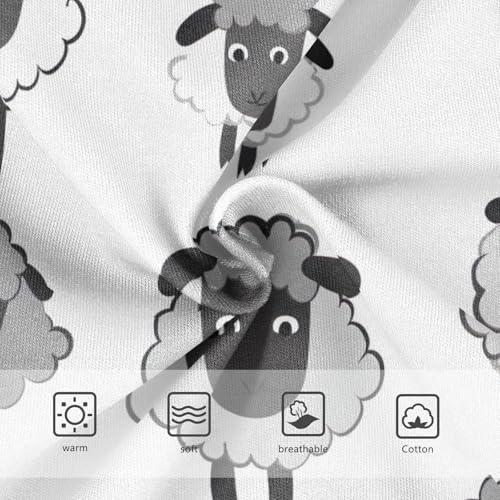 Toddler Girls Underwear 2t Cotton Panties Little Girl Fun Print Kids Briefs Undies Cute Sheep Black Gray White3