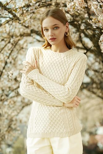 Image of v28 Women Crew Neck Knit Stretchable Elasticity Long Sleeve Sweater Jumper Pullover