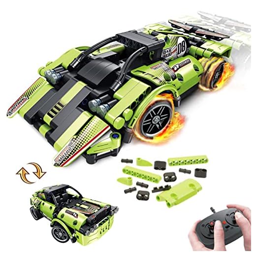STEM Building Toys for Kids with 2-in-1 Remote Control Racer | Snap Together Engineering Kits Early Learning Racecar Building Blocks and Off-Road Best Gift for 6, 7,8 and 9+Year Old Boys and Girls