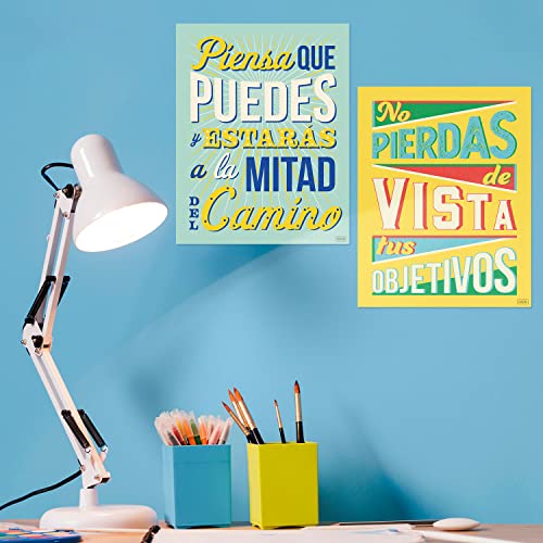 Set of 8 Motivational Posters in Spanish & BIENVENIDOS Letters for
