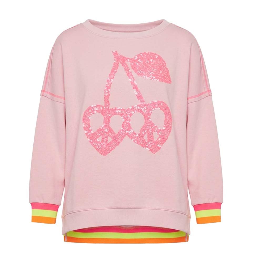 Miss Goodlife MG13660 Damen Sweatshirt Cherry Peace Print