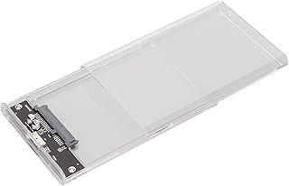 SATA to USB 3.0 External Hard Drive Enclosure, Enclosure Hard Drive Enclosure for 2.5inch SATA Hard Disk 9.5MM/7MM and SSD Hard Disk, Speed Up to 5Gbps, Plug and Play (Transparent)