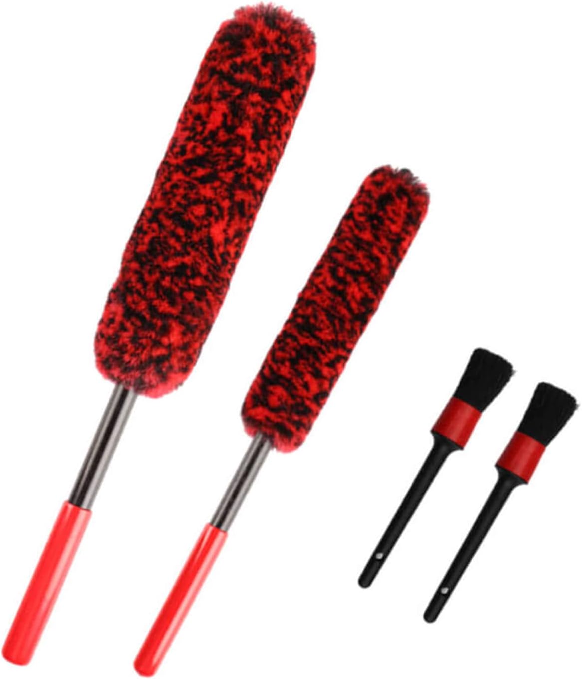 Carsgood Car Wheel Cleaning Brush Set (4 Pack) Metal Free