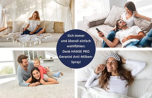 HANSE PRO Geraniol Anti-Milben-Spray, 2 x 500 ml I Hausstaub-Milben-Spray I Milbenschutz I Anti-Milben-Mittel gegen Bettwanzen & Milben I Hausstaubmilben-Allergie I Milben-Bekämpfung