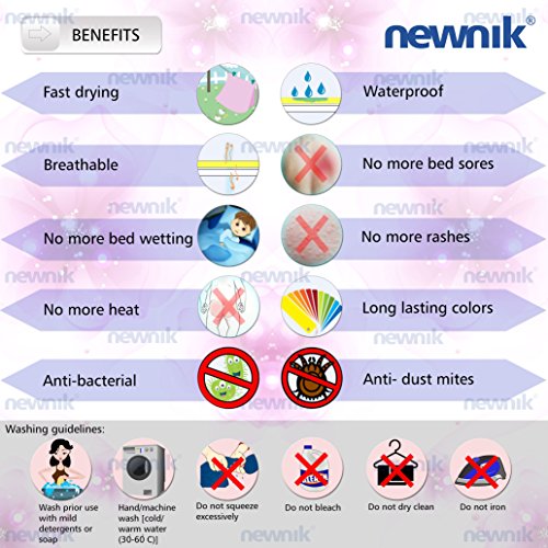 Image of Dry Sheet Quick Waterproof Breathable Bed Protector & Crib Sheet (Size: 140cm X 220cm) Firoza, Single Bed