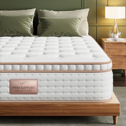 Image of BedStory King Size Hybrid Mattress - 14 Inch Firm Mattress with Adaptive Support for Optimal Spinal Alignment & Reduced Motion Transfer - Encased Pocket Springs, CertiPUR-US Certified Foam