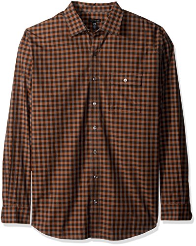 Van Heusen Men's Big and Tall Long Sleeve Heathered Plaid Shirt