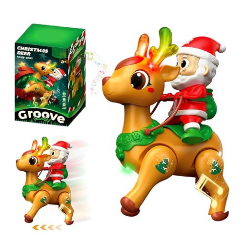 GAROMIA Weihnachtsmann Spielzeug Tanzender Laufender Singender...