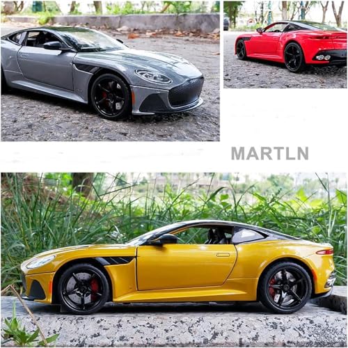 Image of 1:24 Alloy Die Cast Metal Car Scale Model Aston Martin Metal Diecast Car Pullback with Sound Light Toy Car for Kids Best Gifts Toys for Boys. (Red)