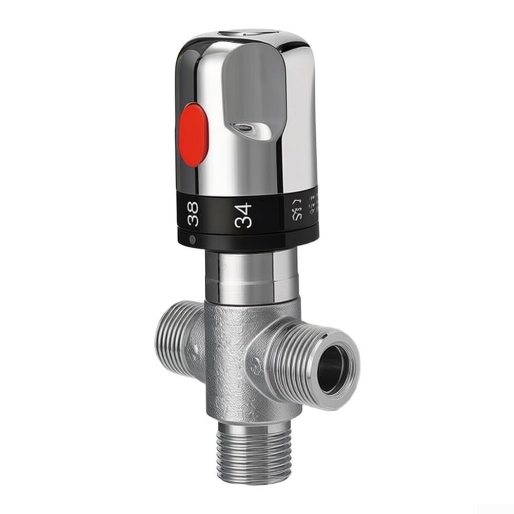 Válvula Mezcladora Termostática para latón G1/2 Control para temp(silver)