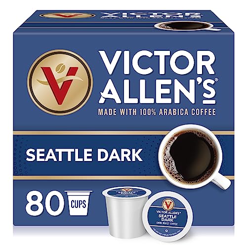 Image of Victor Allen's Coffee Seattle Dark, Dark Roast, 80 Count, Single Serve Coffee Pods for Keurig K-Cup Brewers