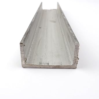 304 Stainless Steel Channel, Unpolished Mill Finish, ASTM A-276, ASTM A479, 3" Base Width, 1.5" Legs, 0.1875" Thickness, 12" Length, OnlineMetals