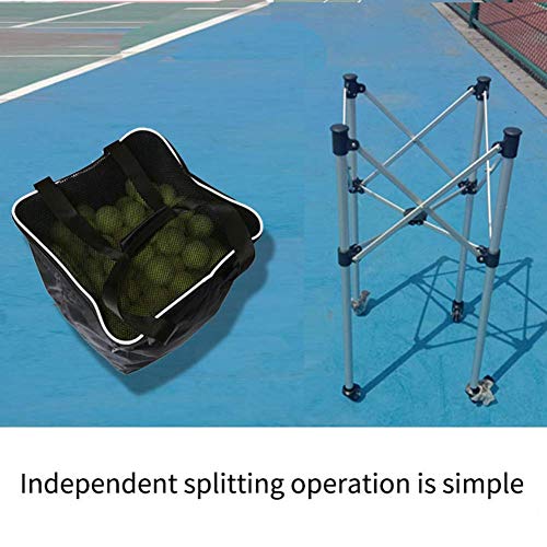 image for AKOZLIN Tennis Ball Hopper with Wheels Holds 150 Balls Tennis Ball Car