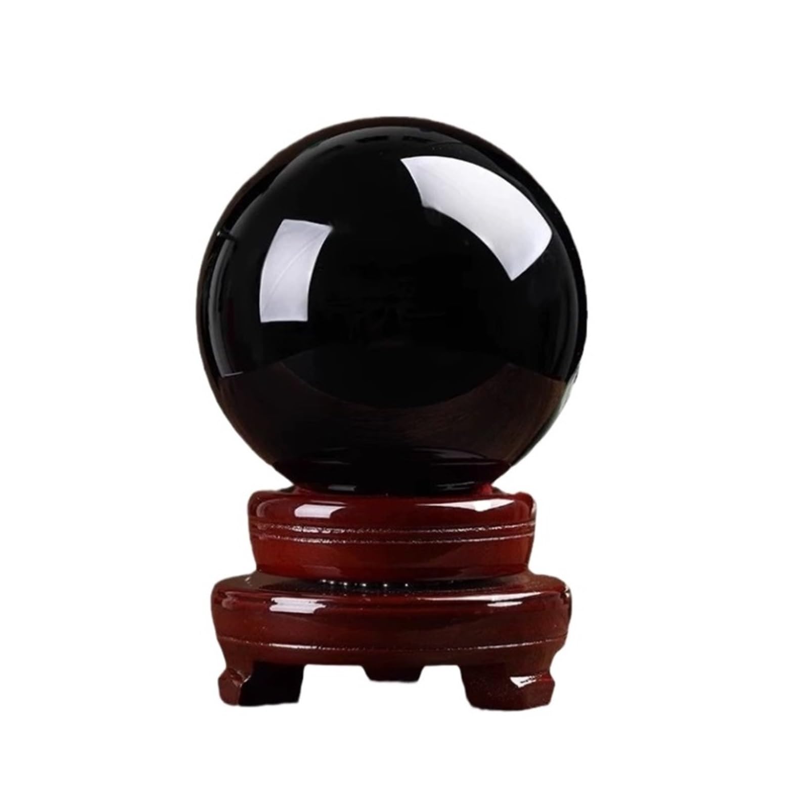 AZHKJKZH Crystal Ball Ornament Crystal Ball With Wooden Stand Decorative Sphere Home Decorations Decoration(10cm)