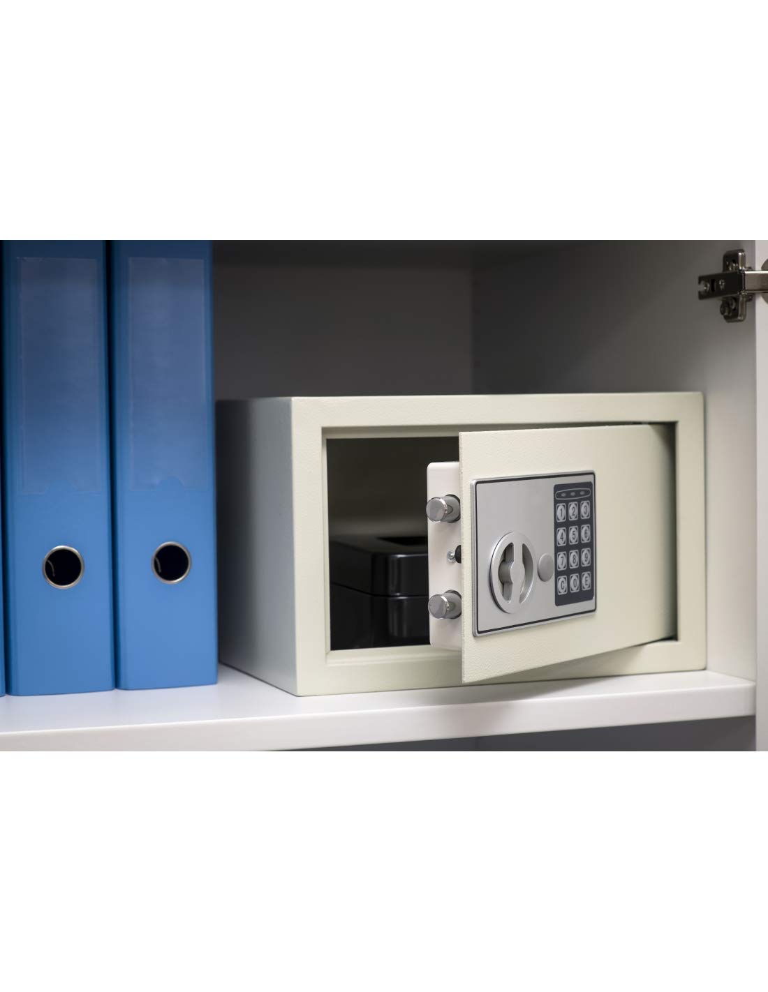 THIRARD - Coffret De Sécurité À Poser - Fermeture Électronique À Code - Acier - Usage Domestique - Code Modifiable 3 À 8 Chiffres - 2 Pênes de Ø16 mm - 200 x 310 x 250 mm - Gris - 9 L