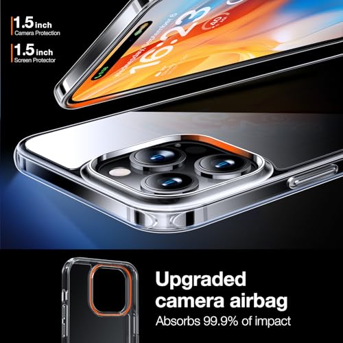 TORRAS for iPhone 16 Pro Max Case Clear NO.1 Anti-Yellowing 12FT Military Shockproof Protective for iPhone 16 Pro Max Cases Slim Soft Silicone Cover - Image 4