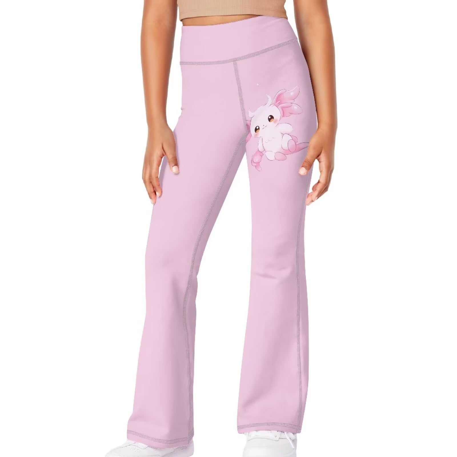 Girls Leggings Floral Print High-Waisted Flared Pants 5-14 Years
