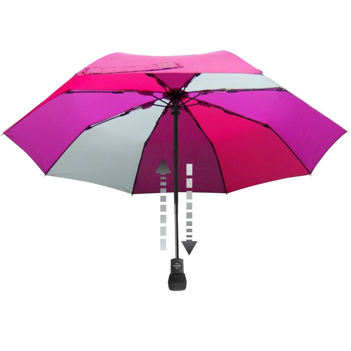 EuroSchirm Light Trek Autom Regenschirme Pink/Violett One Size