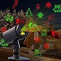 Christmas Projector Lights Outdoor, Waterproof with Remote,16 Patterns Christmas Lights Projector, Timer, Red and Green Xmas Landscape Spotlight Suitable for Garden Christmas Decor Indoor Home Party