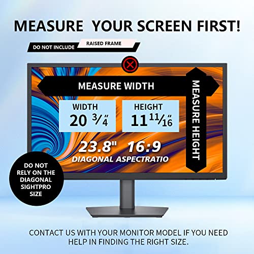 Image of Computer Privacy Screen 23.8 inch, Removable 16:9 Aspect Ratio Widescreen Monitor,Eye Protection Anti Glare Blue Light Slide Mount Tabs Cover Screen Protector for Privacy Screen Filter 23.8 in