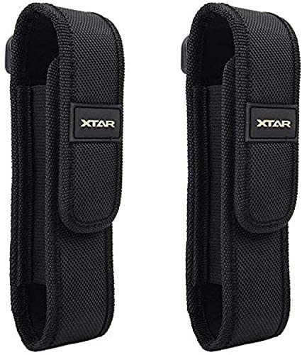 2-Pack Flashlight Battery Pouch Holster Holder for 6.5