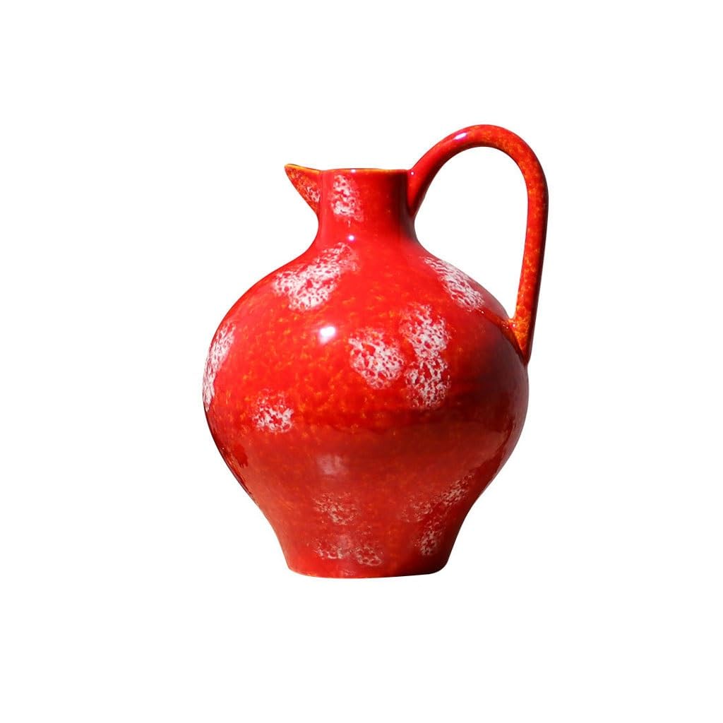 EINES Ceramic Single Ear Vase Home Living Room with Dried Flowers on the Dining Table Chinese Creative Ornaments(B)