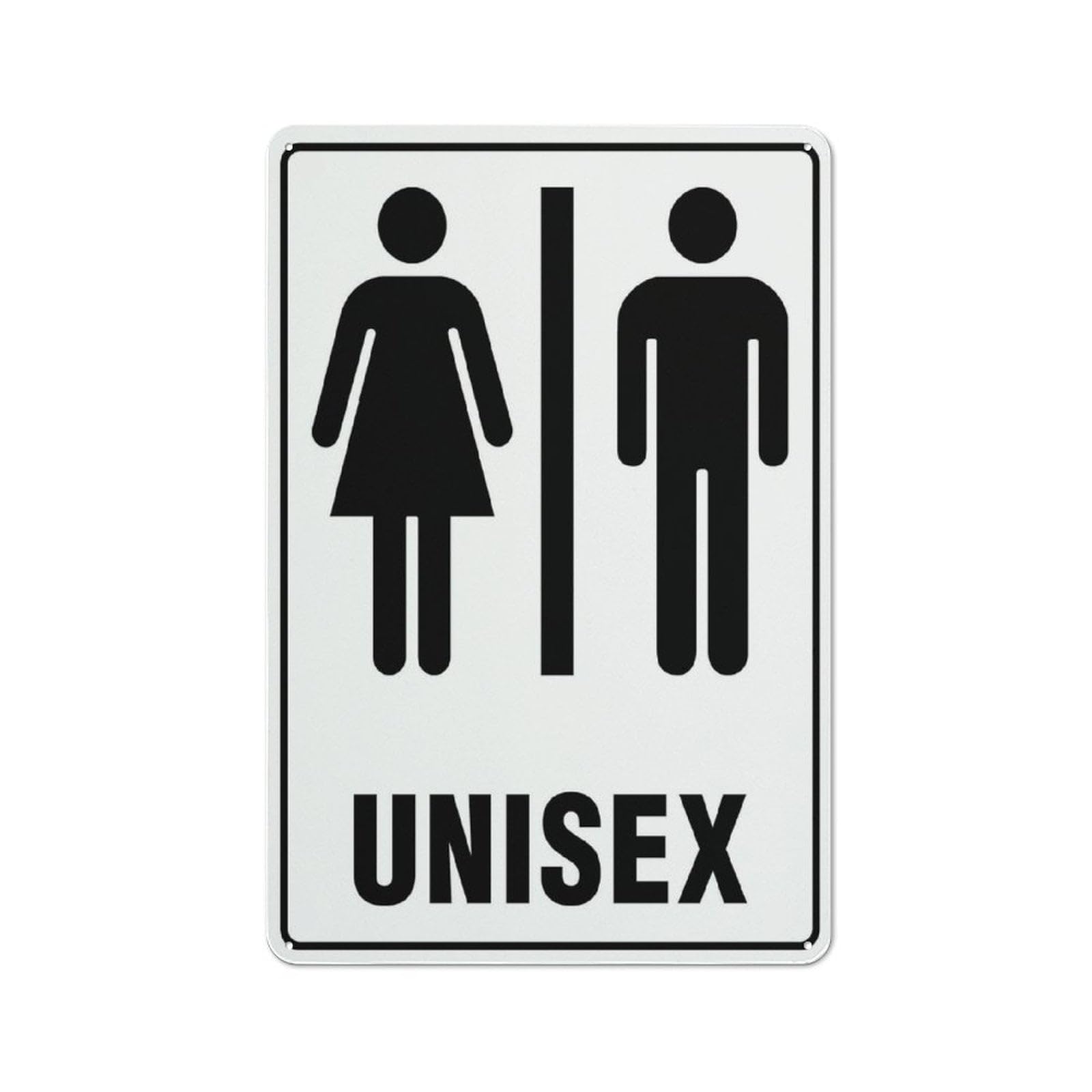 Peiyeety Unisex A01 Toilet Symbol Sign Warning Tin Sign Home Kitchen Farm Garden Garage Wall Decor 12X16 Inches