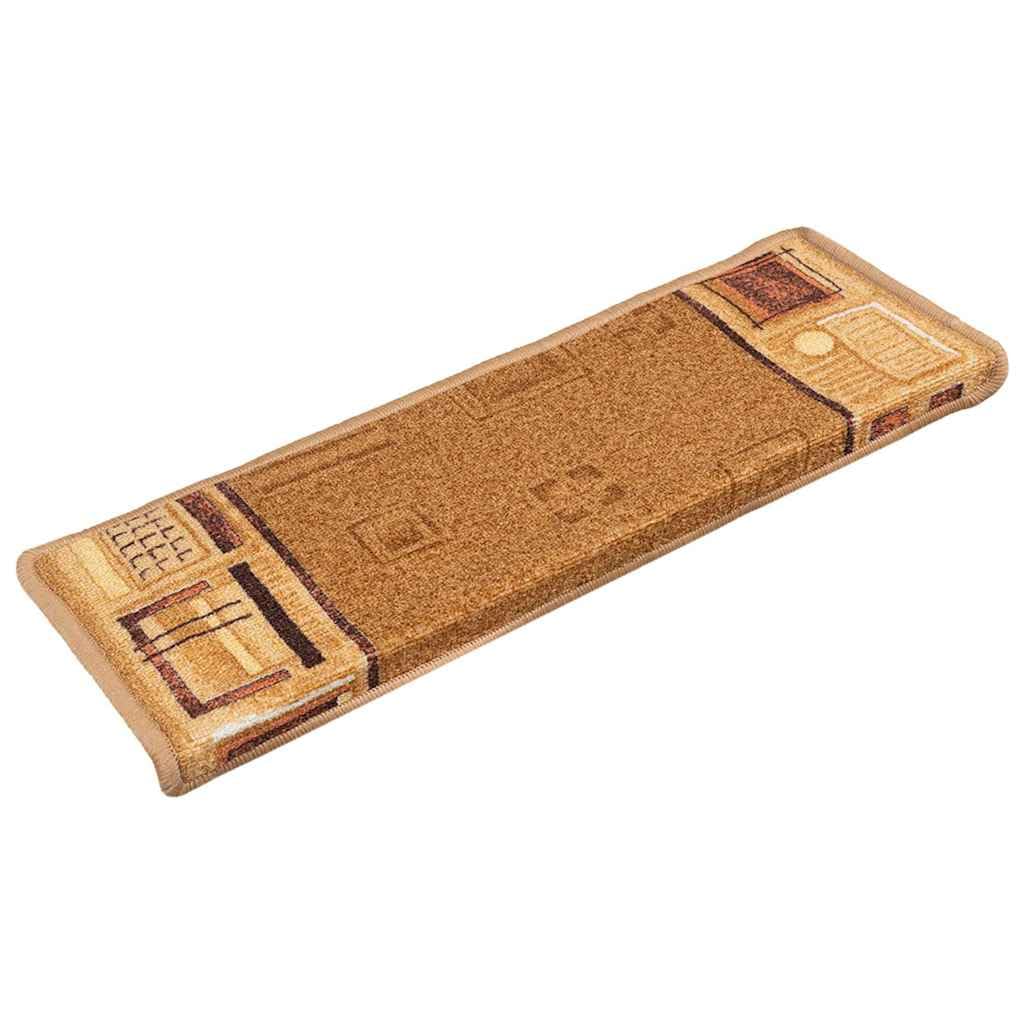 Samoprzylepne maty na schody, 5 sztuk, 65 x 21 x 4 cm, beżowe