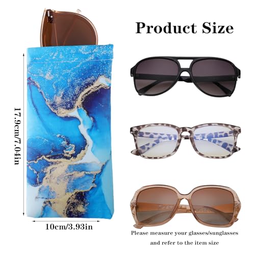 Image of 3 Pack Soft Glasses Case, Eyeglass Case Leather Sunglass Case, Portable Glasses Pouch for Women Men Kid