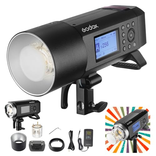 Image of Godox AD400PRO Profession Studio Flash Light with Godox&Bowens Mount GN72 400Ws 2.4G TTL HHS 1 /8000S 5600K±200K 21.6V /2600mAh 0.01-1s Recycle Time 30W Modeling lamp for Portrait /Product Photography